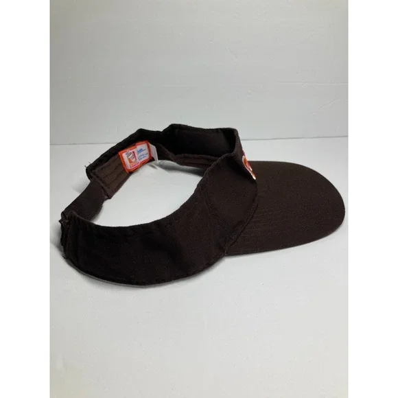 Dunkin Donuts Restaurant Employee Visor Hat Cap Brown Adjustable Restaurant Work - Picture 7 of 15